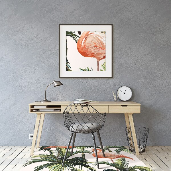 Podložka pod kolieskovú stoličku Flamingos