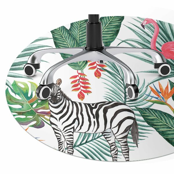 Podložka pod kolieskovú stoličku Flaming a zebra