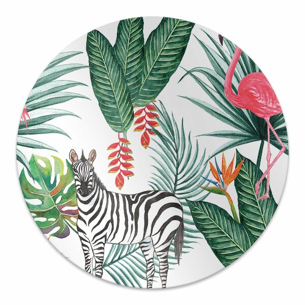 Podložka pod kolieskovú stoličku Flaming a zebra