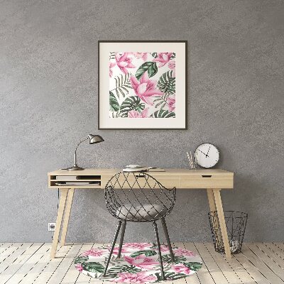 Podložka pod stoličku ružová záhrada