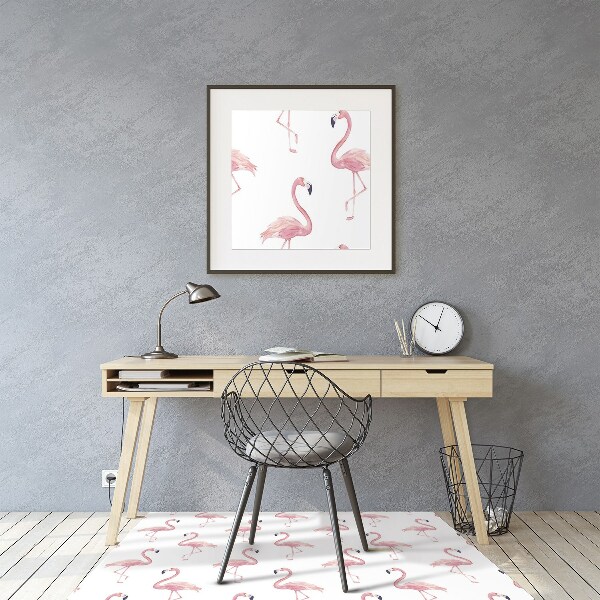Podložka pod kolieskovú stoličku Flamingos