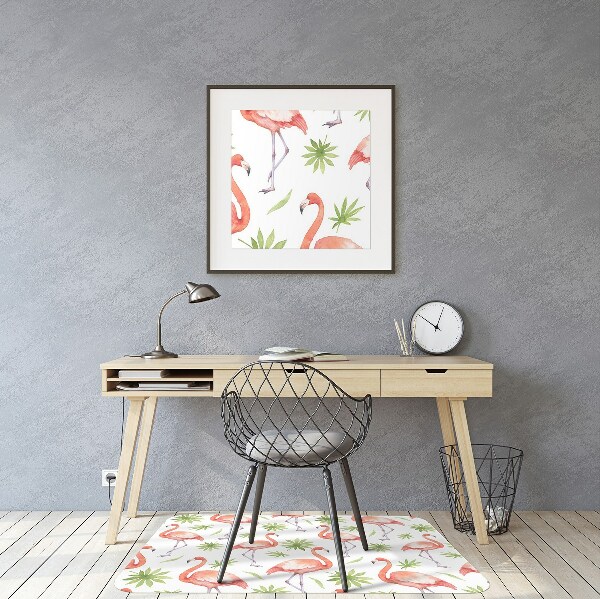 Podložka pod kolieskovú stoličku Flamingos