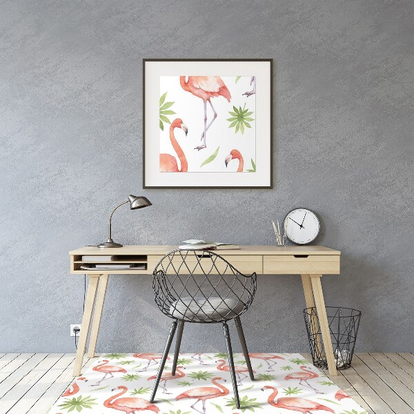Podložka pod kolieskovú stoličku Flamingos