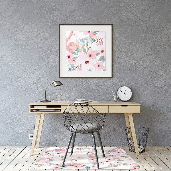 Podložka pod kolieskovú stoličku Flamingos