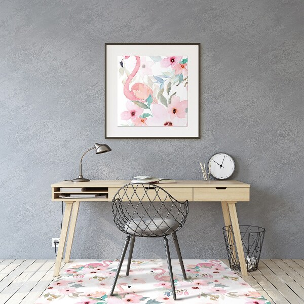 Podložka pod kolieskovú stoličku Flamingos