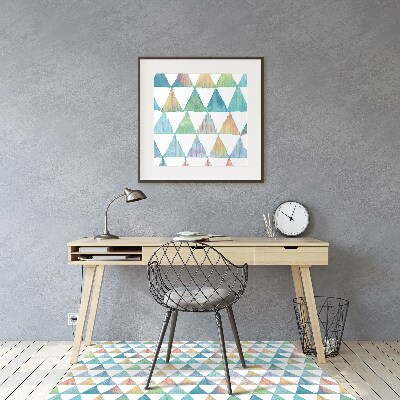Podložka pod stoličku geometrické trojuholníky