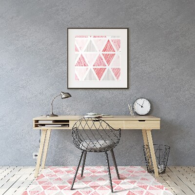 Podložka pod kolieskovú stoličku ružové trojuholníky