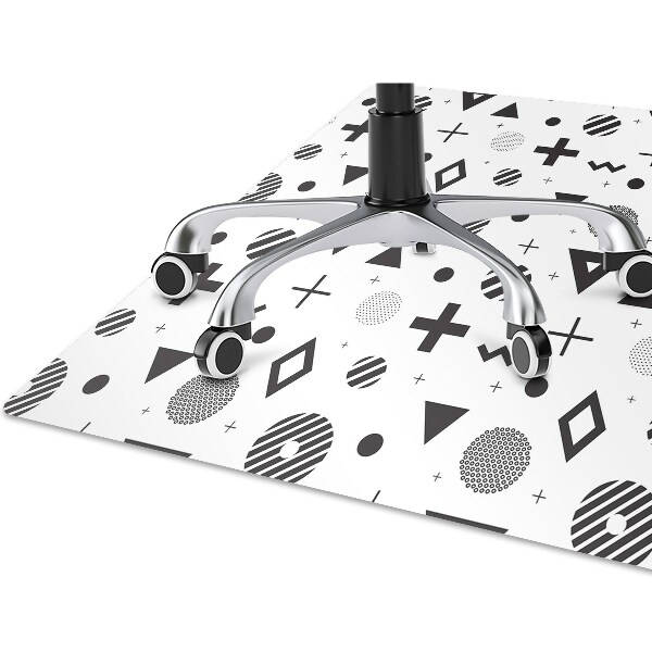 Ochranná podložka pod stoličku geometrické vzory