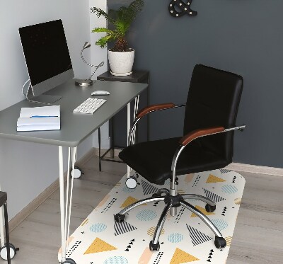 Podložka pod kancelársku stoličku farebné tvary