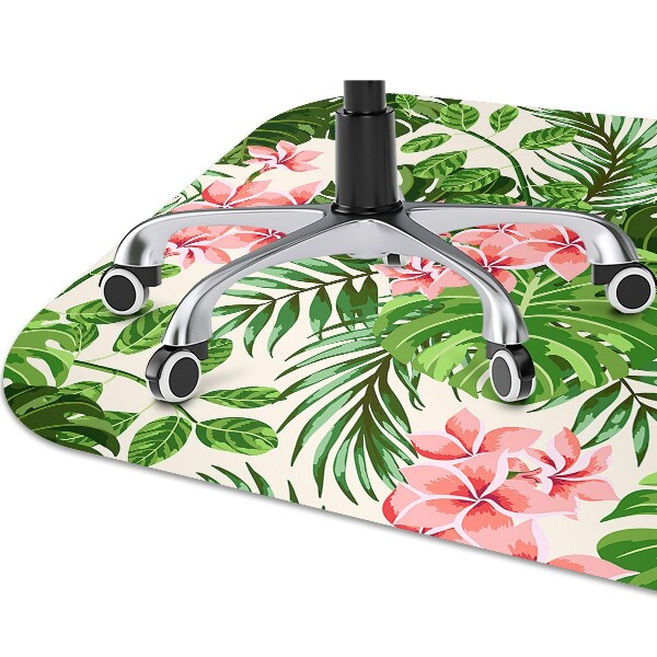 Podložka pod kancelársku stoličku kvety hawaii