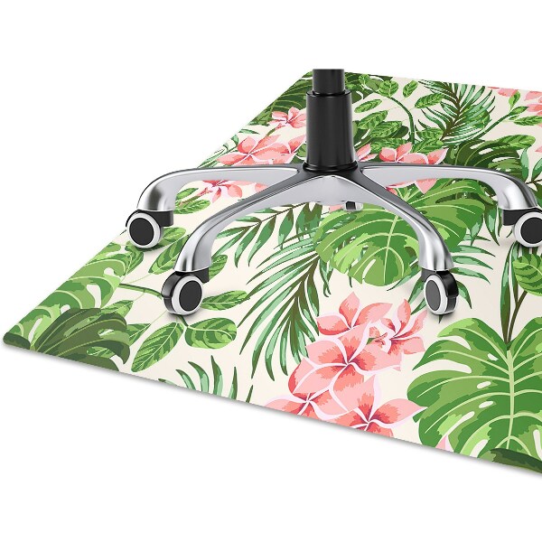 Podložka pod kancelársku stoličku kvety hawaii