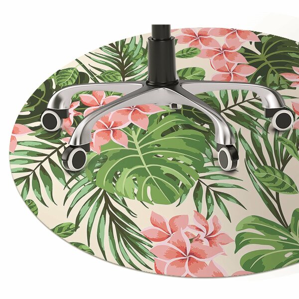 Podložka pod kancelársku stoličku kvety hawaii