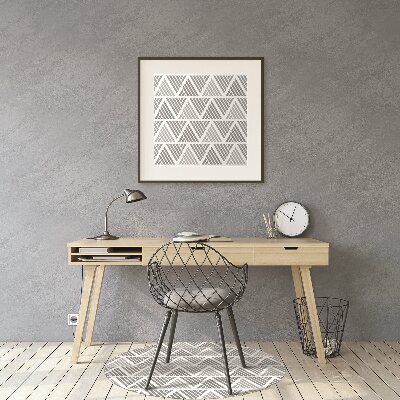 Podložka pod kolieskovú stoličku trojuholníky vzorom