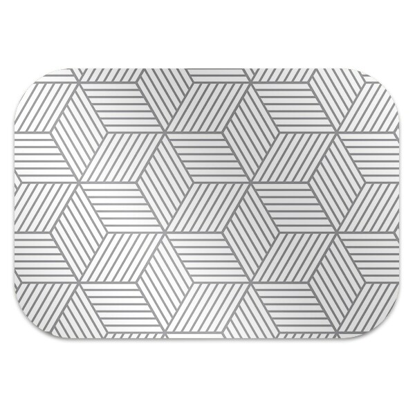 Podložka pod kolieskovú stoličku 3D šedá kocka