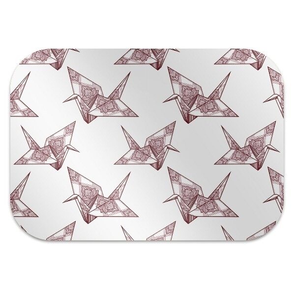 Podložka pod kancelársku stoličku origami vtáky