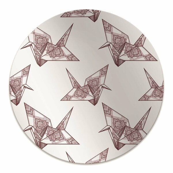 Podložka pod kancelársku stoličku origami vtáky