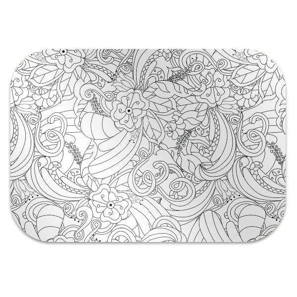 Podložka pod kancelársku stoličku doodle pattern