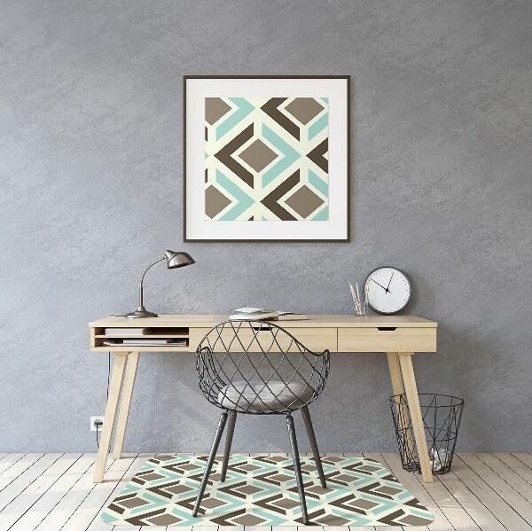 Ochranná podložka pod stoličku retro pattern