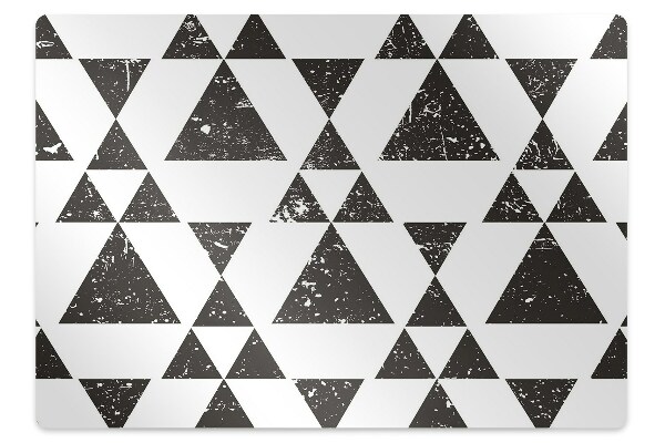 Podložka pod stoličku Čierne a biele trojuholníky