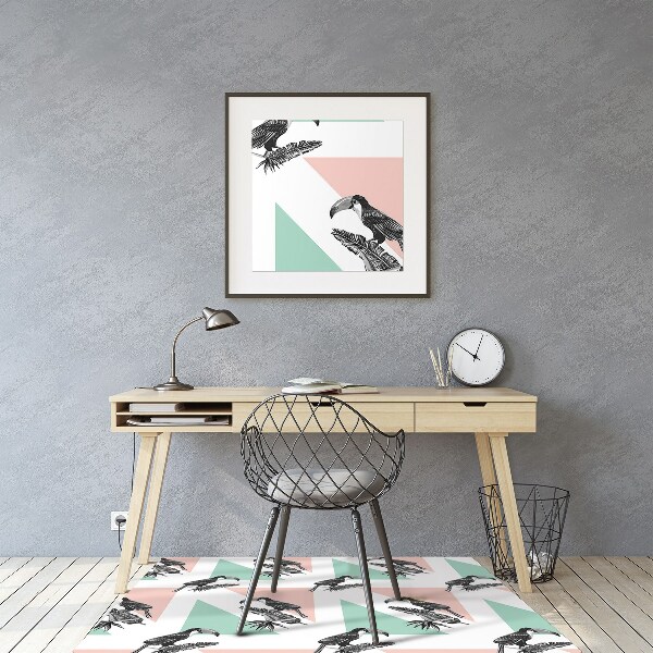 Ochranná podložka pod stoličku Toucan s trojuholníkmi