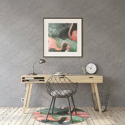 Podložka pod kancelársku stoličku maľované plameniaky