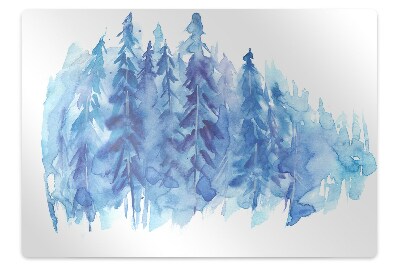 Podložka pod stoličku Akvarel zimné les