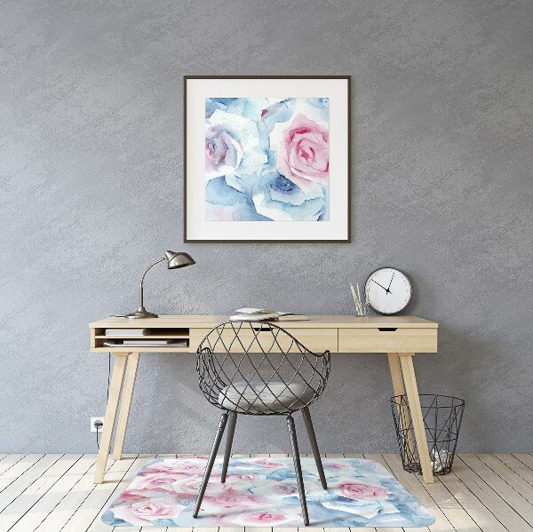 Ochranná podložka pod stoličku pastel kvety
