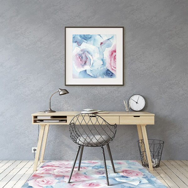 Ochranná podložka pod stoličku pastel kvety