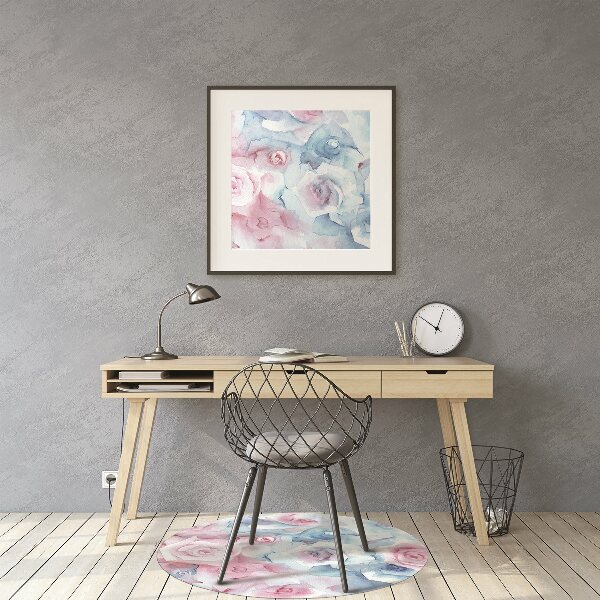 Ochranná podložka pod stoličku pastel kvety