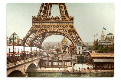 Ochranná podložka pod stoličku Eiffelova veža retro