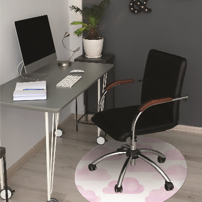 Podložka pod kancelársku stoličku ružové obláčiky