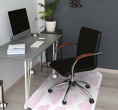 Podložka pod kancelársku stoličku ružové obláčiky