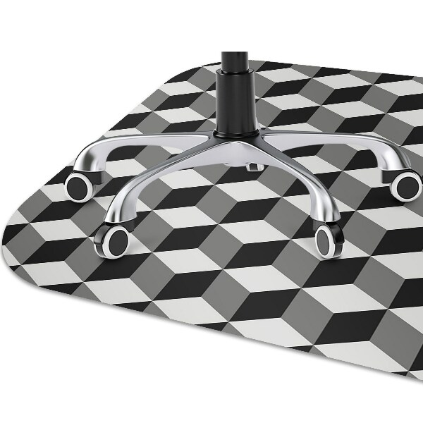 Podložka pod kancelársku stoličku 3D kocky vzor