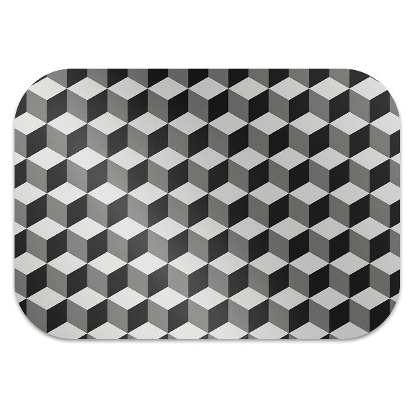 Podložka pod kancelársku stoličku 3D kocky vzor