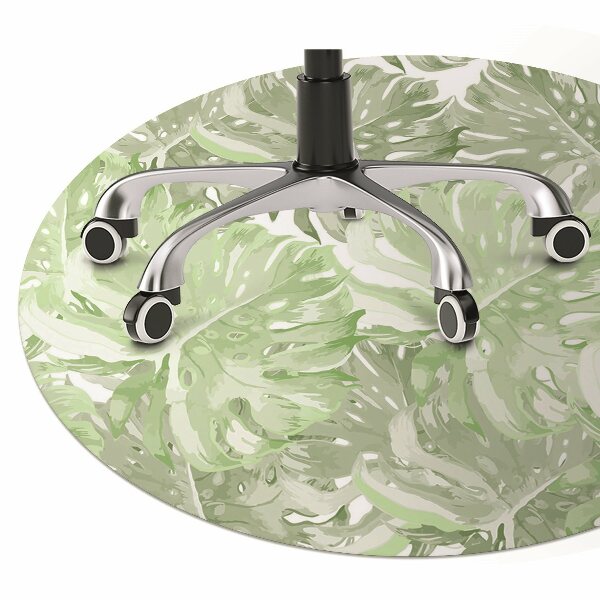 Podložka pod kolieskovú stoličku Monstera listy