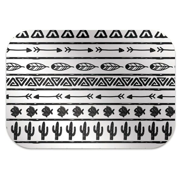 Podložka pod kancelársku stoličku Boho black and white