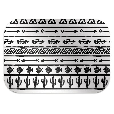 Podložka pod kancelársku stoličku Boho black and white