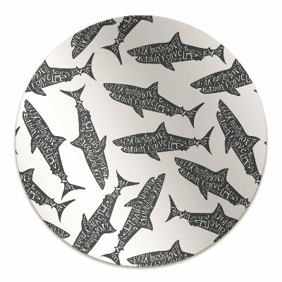 Podložka pod kancelársku stoličku typografie žraloky