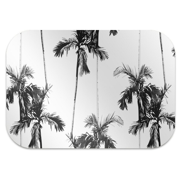 Ochranná podložka pod stoličku Black and white palm