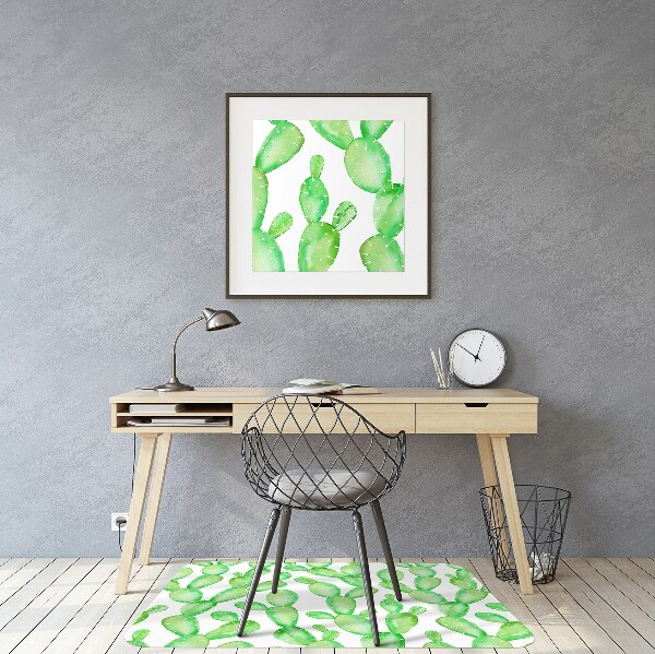 Podložka pod kancelársku stoličku pastel kaktusy