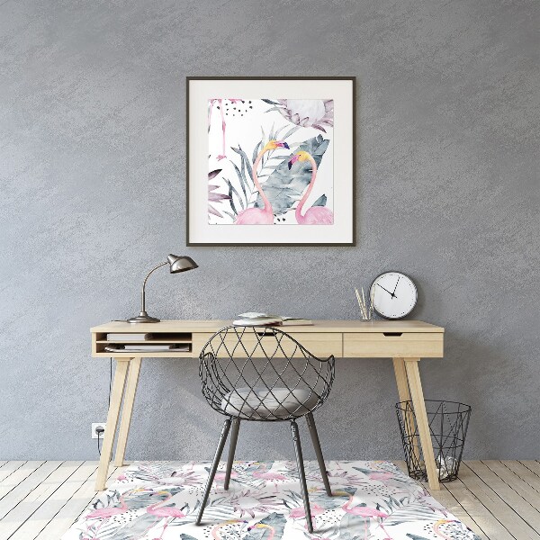 Podložka pod kolieskovú stoličku Flamingos