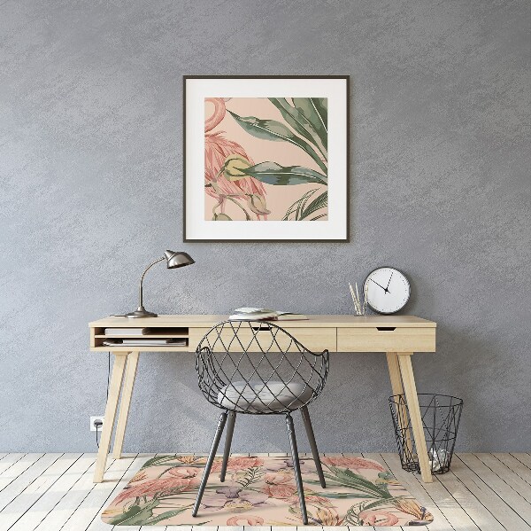 Podložka pod kolieskovú stoličku Flamingos
