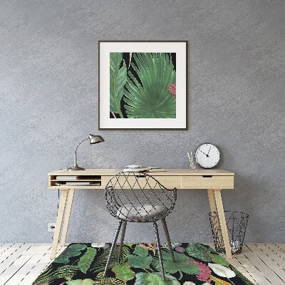 Podložka pod kancelársku stoličku tropické listy