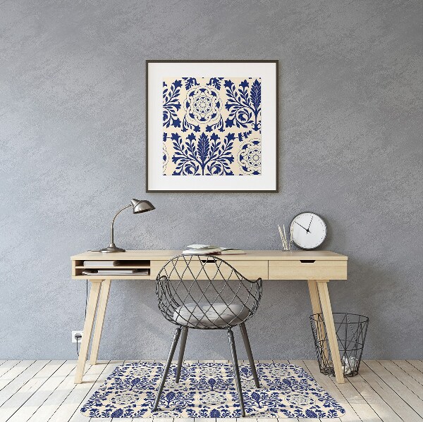 Ochranná podložka pod stoličku blue pattern