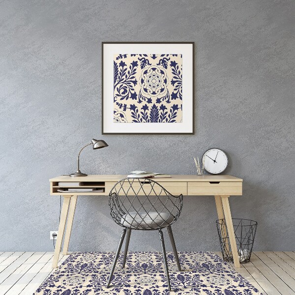 Ochranná podložka pod stoličku blue pattern