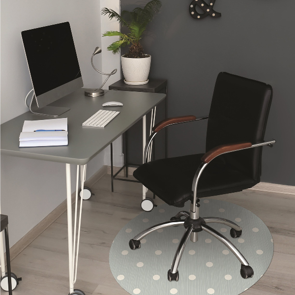 Podložka pod kancelársku stoličku biele bodky