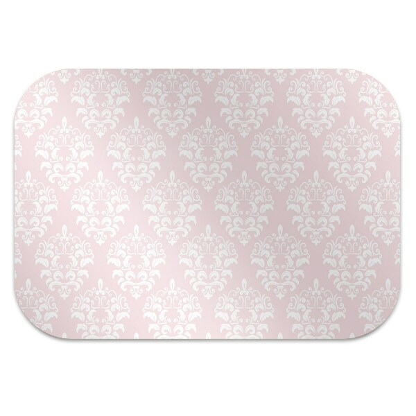 Podložka pod kancelársku stoličku ružová damask