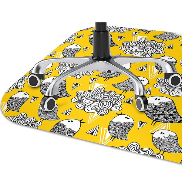Podložka pod stoličku doodle vtáky