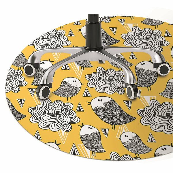 Podložka pod stoličku doodle vtáky