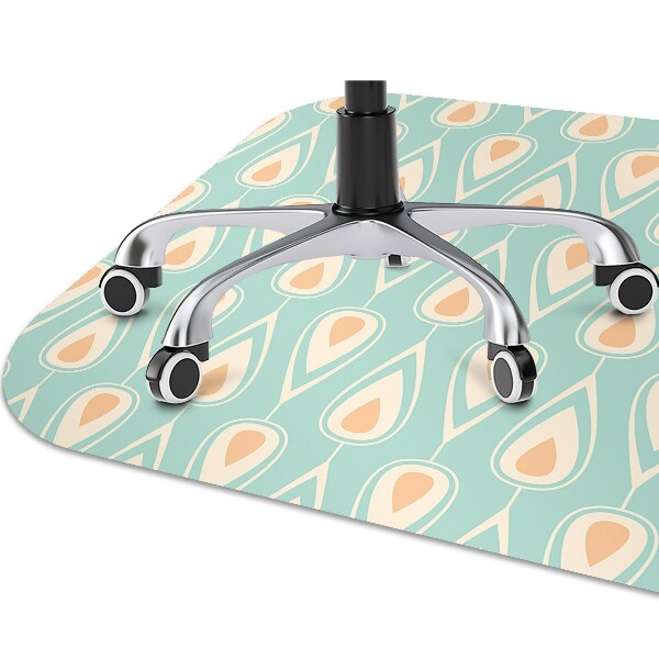 Ochranná podložka pod stoličku retro pattern